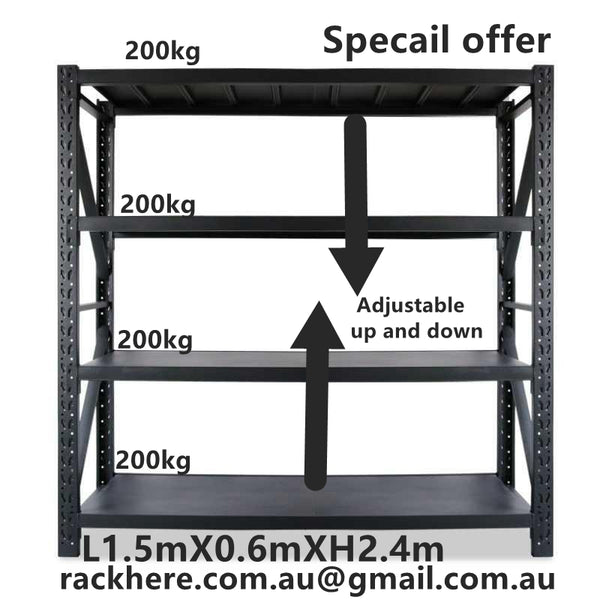 Special shelving  $200/set  save $20  L1.5mXw0.6mXH2.4m 200kg/layer shed shelving near me for sale storage shelving