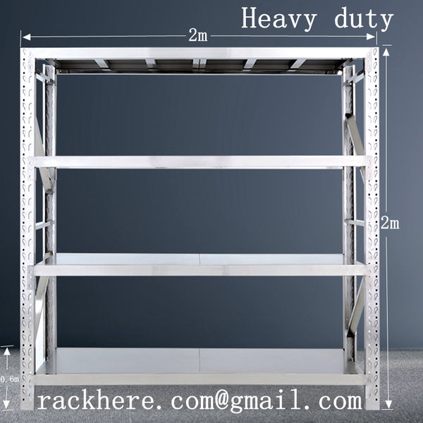 heavy duty shelfs 1000kg L2mXW0.6mXH2m white color metal shelfs garage 4layers shed shelfs