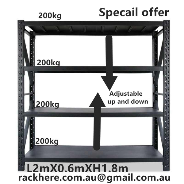 Special shelving L2mXw0.6mXH1.8m 200kg/layer shed shelving for sale near me units for garage shelving