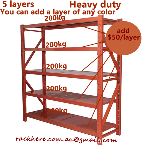 add shelves 800kg rack for storage garage rack for sale metal rack shed rack 5layers racks