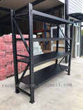 Free delivery with in 50km 2mX2mX0.6 black heavy duty 1200kg shed shelving 3sets lowest