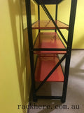 Free delivery within 50km black+black+orange color 2mX2mX0.6 heavy duty 1200kg shed shelving