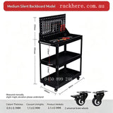 Multi‑Purpose Workshop Tool Trolley Perfect for Garage & Workshop Equipped with pegboard hook panels,